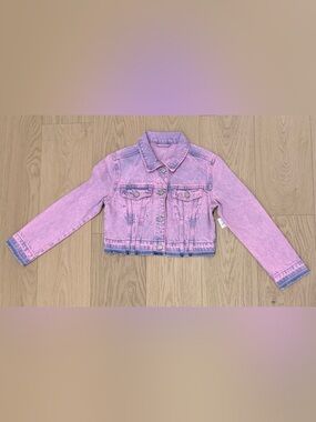GAP Pink Acid-Wash Denim Jacket